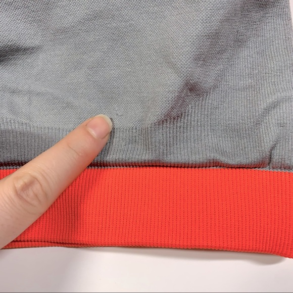 Danskin Now Large orange & grey high impact sports bra with keyhole back - Picture 7 of 11